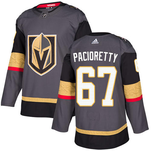 Adidas Men Vegas Golden Knights 67 Max Pacioretty Grey Home Authentic Stitched NHL Jersey